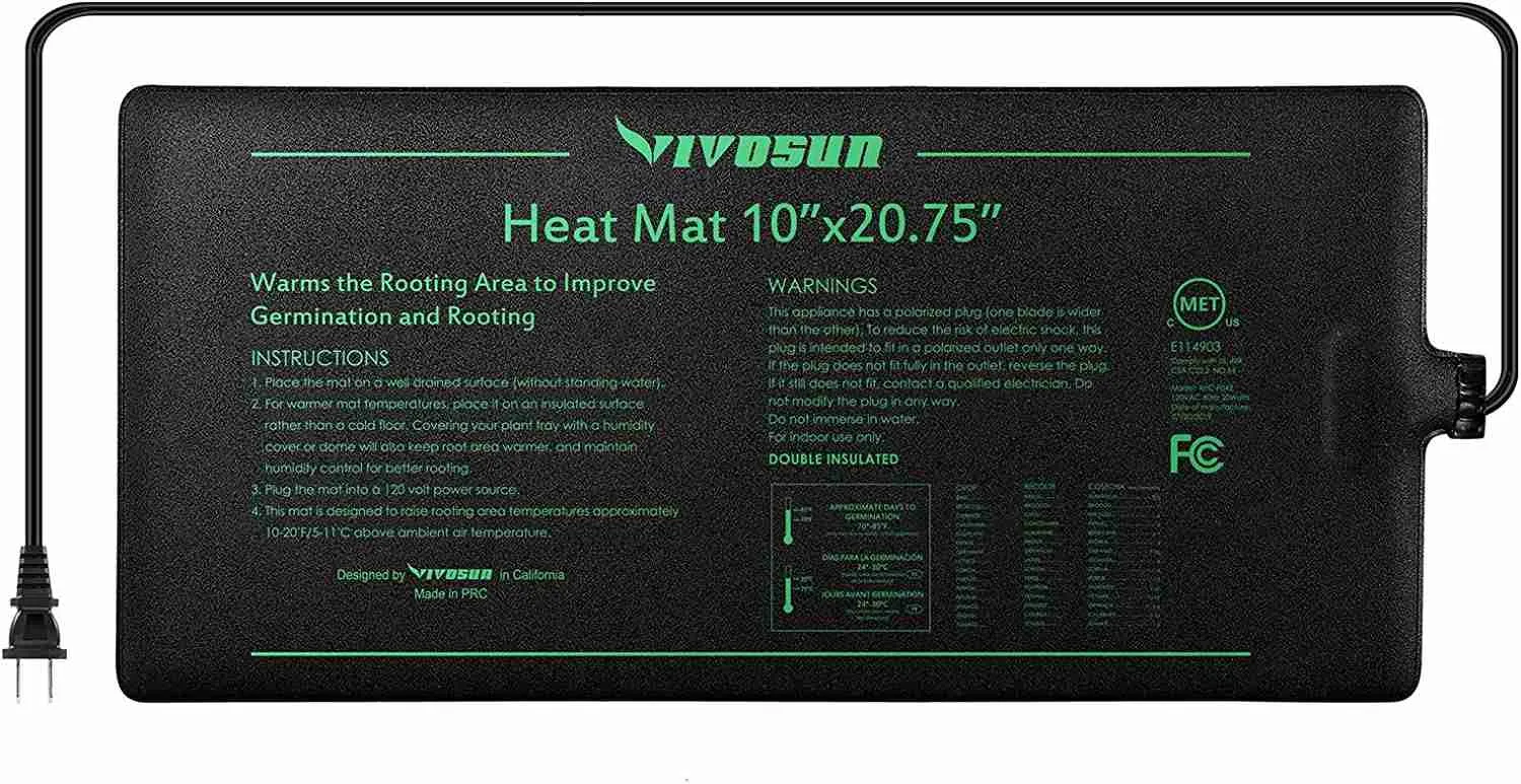 Seedling heat mat used to keep cannabis germination warm