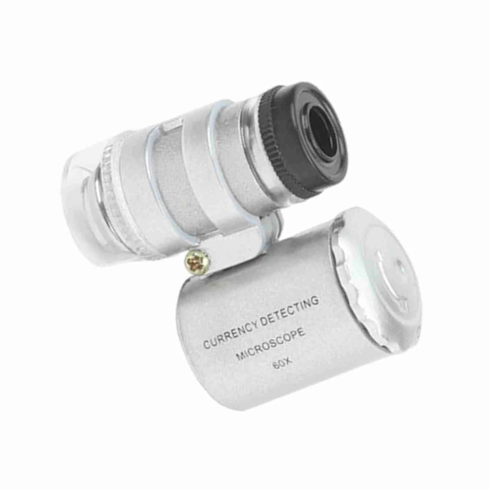 Jeweler loupe checking trichomes on flowering cannabis
