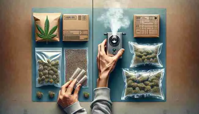 a image showing the importance of controlling cannabis smell when mailing