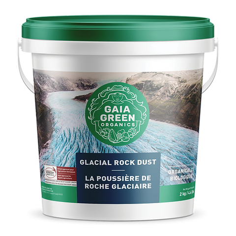 A container of rock dust for cannabis growing