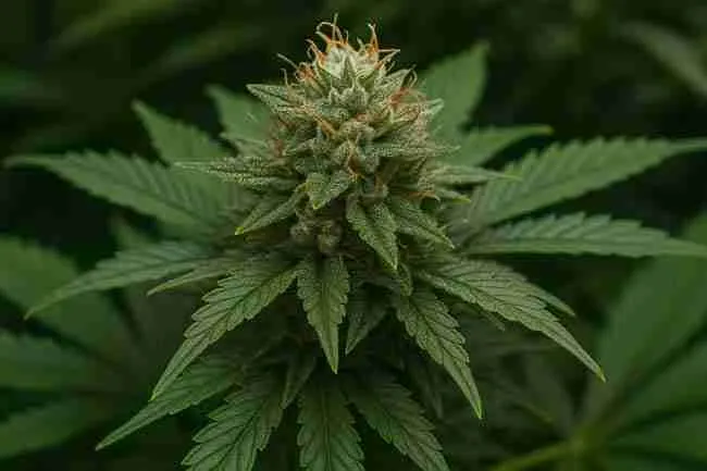 Mature cannabis bud in full bloom symbolizing myth-busting around feminized seeds herm risk and healthy flower development.
