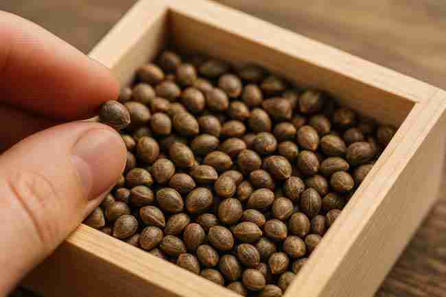 cannabis seed stash rotation FIFO system with oldest vials at the front