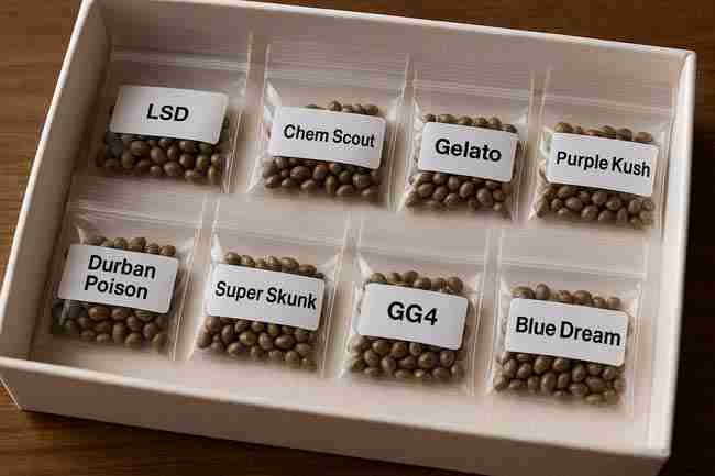 10-seed germination test for cannabis seed stash rotation and viability tracking
