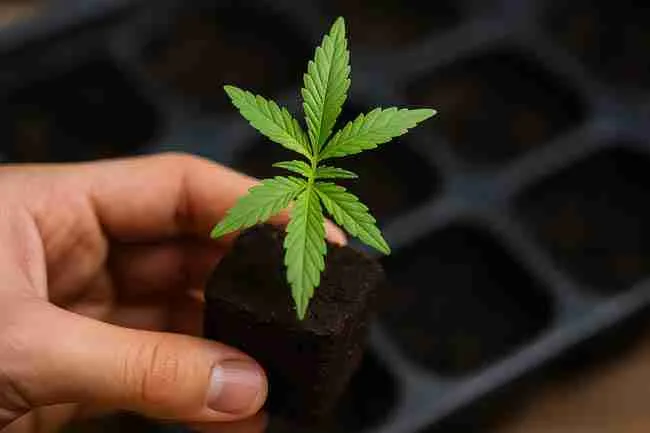 Cannabis growth stages from seedling to flush represented as quick reference EC chart