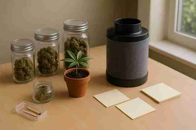 Space-to-seed matchmaking—studio tent, closet, cabinet, and balcony options for low odor cannabis strains seeds.