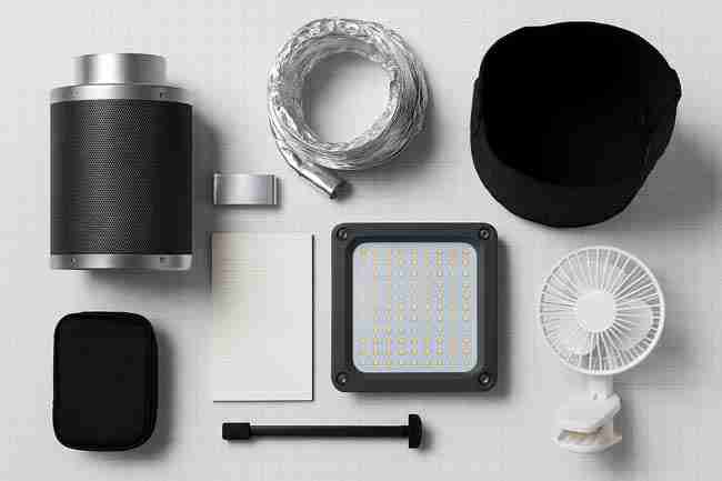 Essential gear lineup supporting shopping lists and rules for low odor cannabis strains seeds grows.