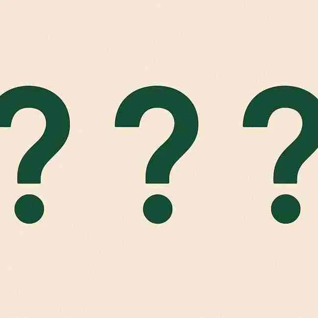 Minimalist illustration of three bold green question marks on a beige background, symbolizing cannabis seed germination problems.