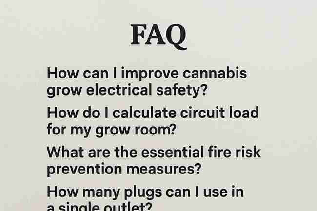 Smart cannabis grow room setup using timers and digital controllers to stagger power-on times for lights, dehumidifiers, and fans ensuring safe electrical load management.