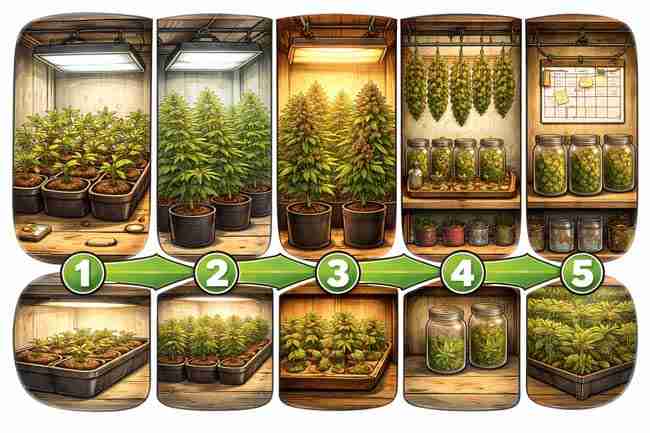An image showing Perpetual harvest process in steps