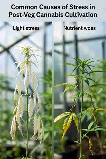 Curling and yellowing cannabis leaves from nutrient lockout and pH imbalance – post-veg growing issues
