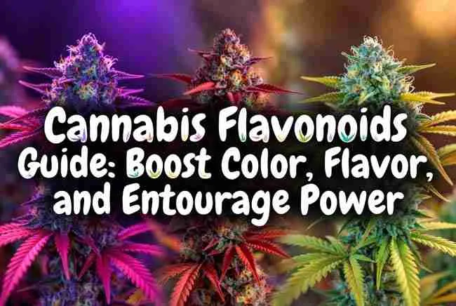 main image for Cannabis Flavonoids Guide: Boost Color, Flavor, and Entourage Power with bubble title text