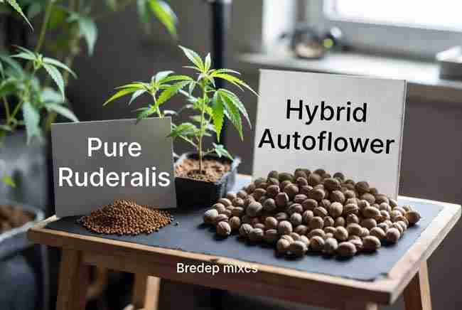 Ruderalis seeds used by breeders for creating autoflower hybrids