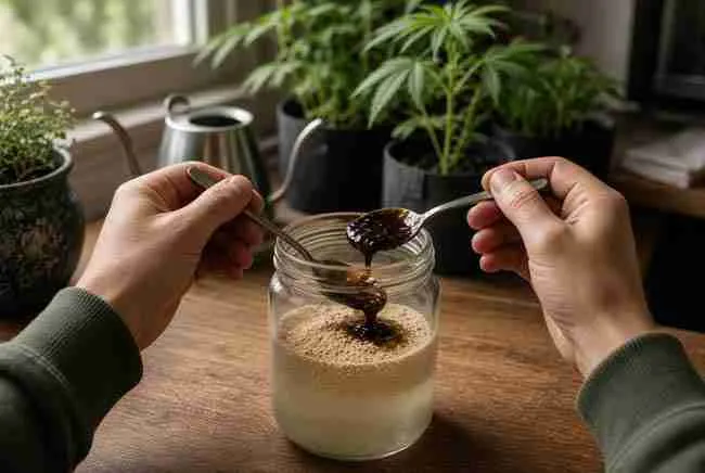 Home cannabis yeast applications mixing recipe,