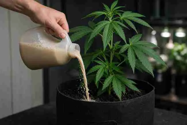 Yeast inoculant cannabis soil drench application,