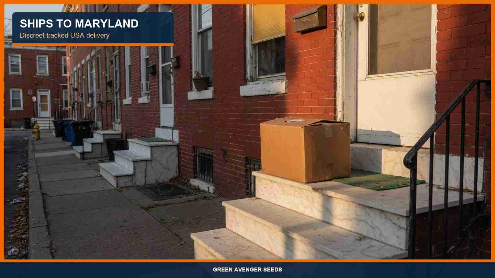 Discreet tracked cannabis seed shipping to a Baltimore stoop