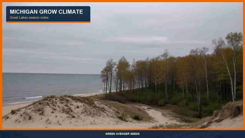Great Lakes Michigan shoreline grow climate for cannabis seeds