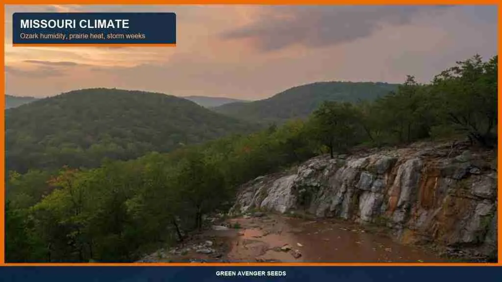 Missouri Ozarks climate notes for cannabis seed growers