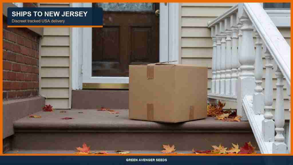 Discreet tracked cannabis seed shipping to a New Jersey stoop