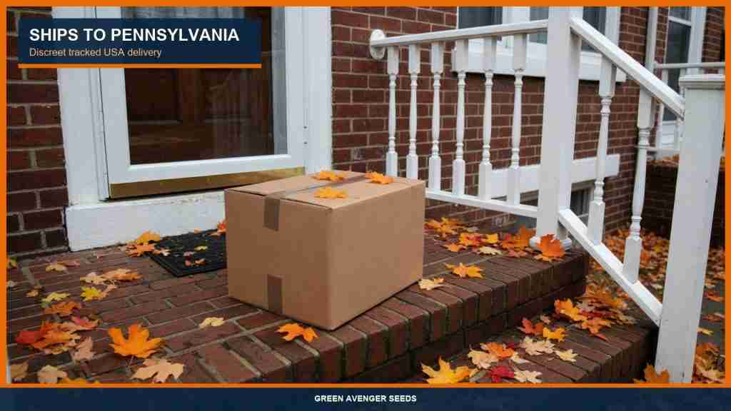 Discreet tracked cannabis seed shipping to a Pennsylvania stoop