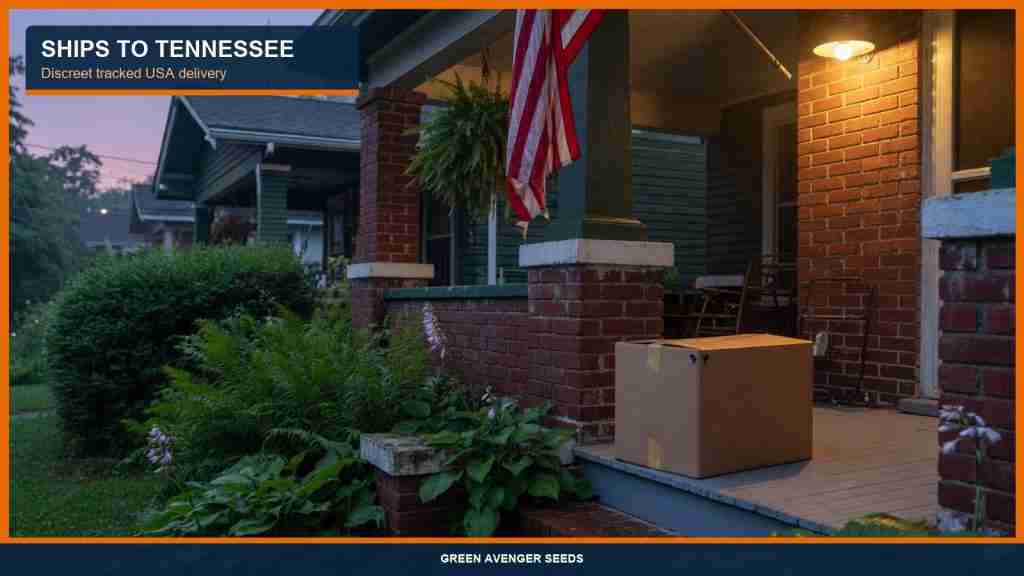 Discreet tracked cannabis seed shipping to a Nashville porch